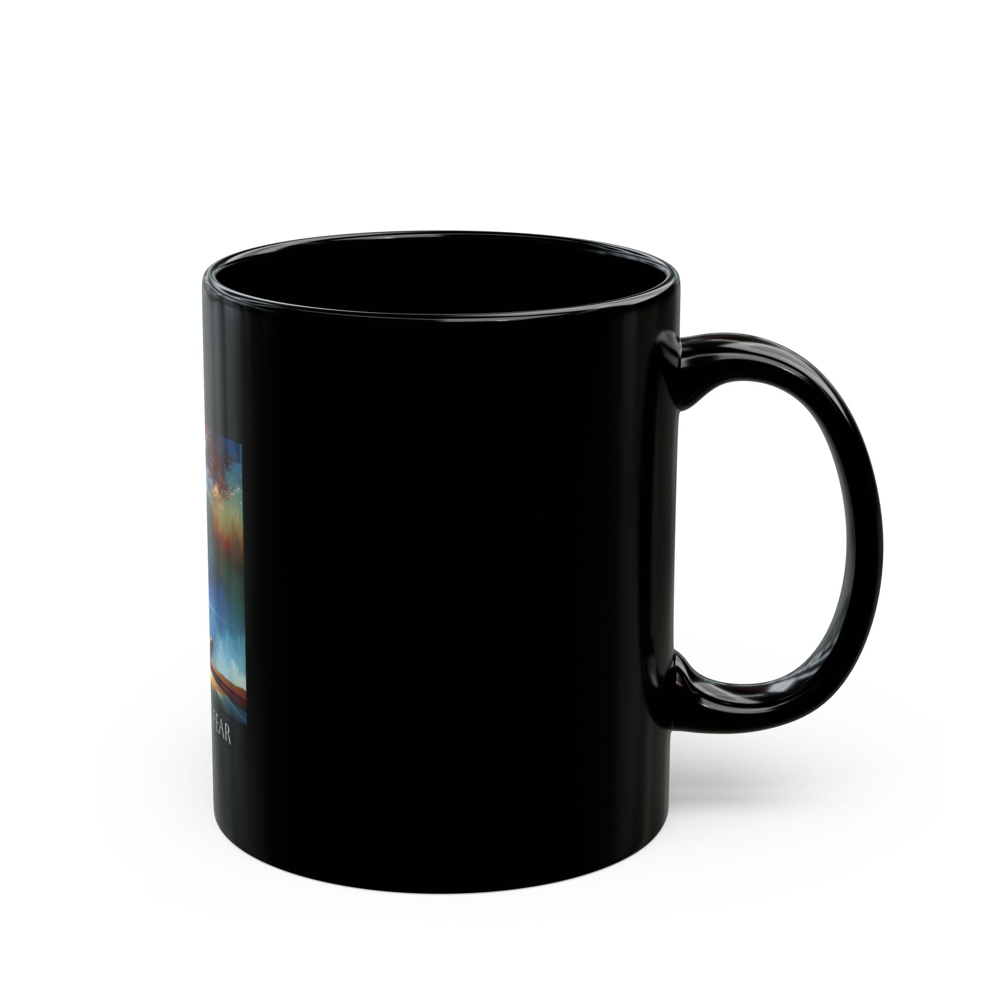 Inspirational Black Mug - Faith Over Fear Coffee Cup, Motivational Gift, Spiritual Decor, Self-Love Mug, Daily Affirmation Drinkware