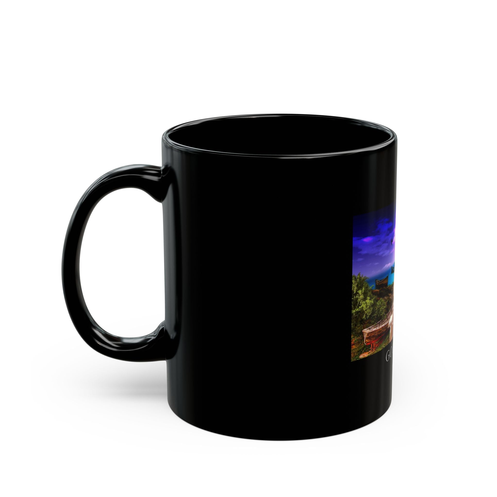 God is Love Black Mug - Inspirational Coffee Cup, Christian Gift, Prayer Mug, Faith-Based Kitchen Decor, Perfect for Holidays