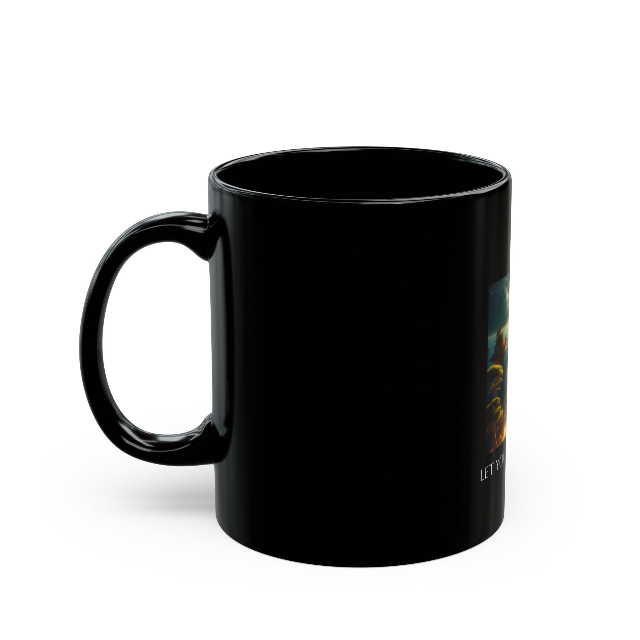 Inspirational Coffee Mug, Black Prayer Mug, Home Decor Gift, Christian Mug, Inspirational Quote Drinkware
