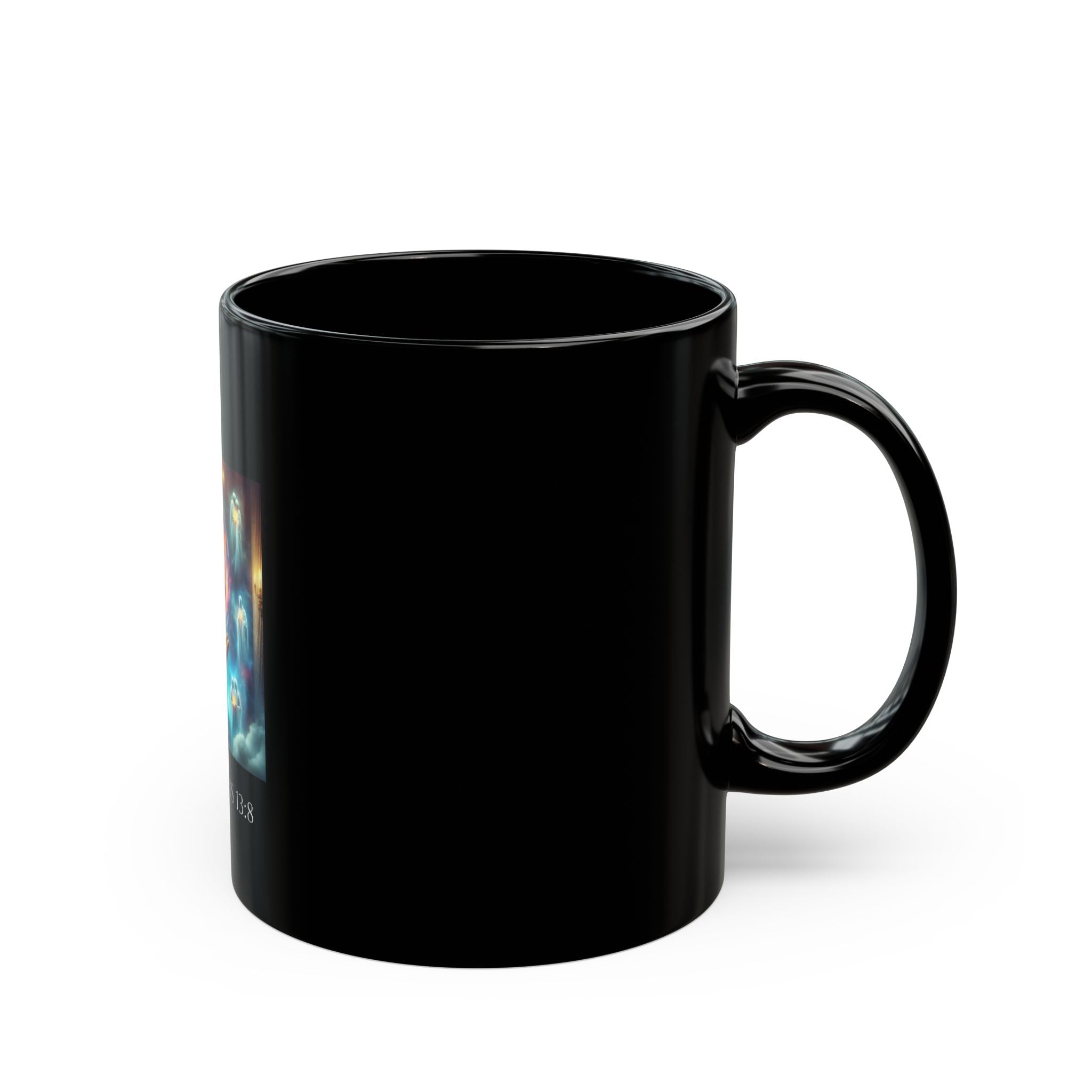 Cool Inspirational Black Mug with Corinthians 13:8 Design, Perfect for Coffee Lovers, Gift for Friends, Motivational Office Decor, [...]